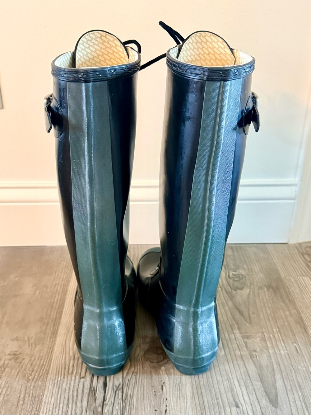 Hunter Watling Tall Lace-Up Rain Boots Knee-High- Rare-Discontinued - Picture 6 of 9